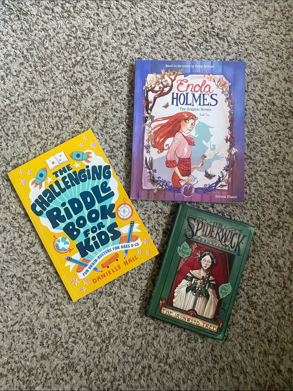 Kids Enola Holmes, Spiderwick Chronicles and Riddles Book Bundle
